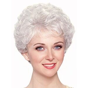 Elegant White Loose Wave Wig